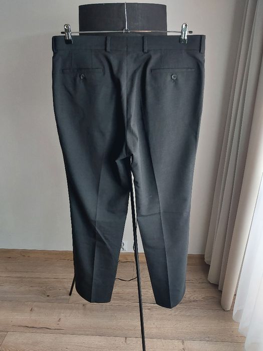 Wełniane spodnie garniturowe Gardeur Pure New wool Rozmiar 52 Grafit