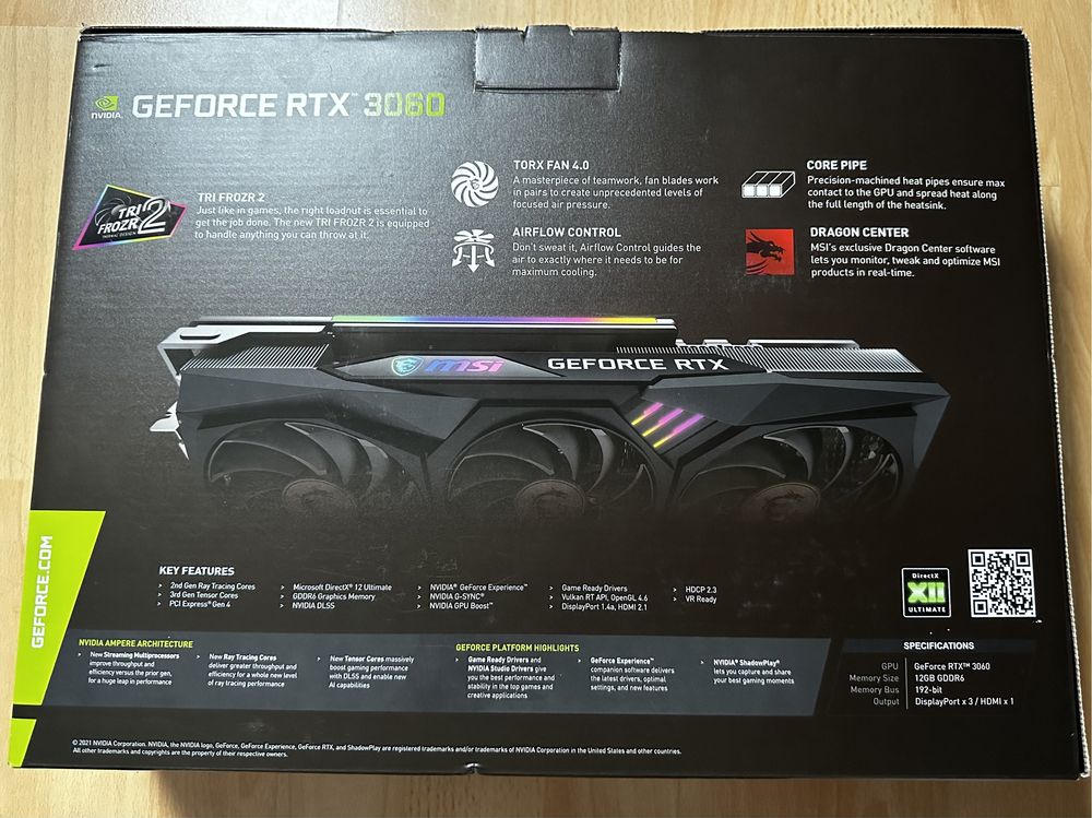 MSI GeForce RTX 3060 Gaming X Trio 12GB Karta Graficzna