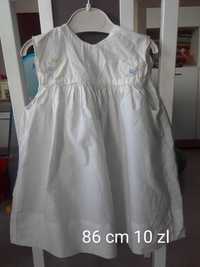 Biała sukienka 86 cm