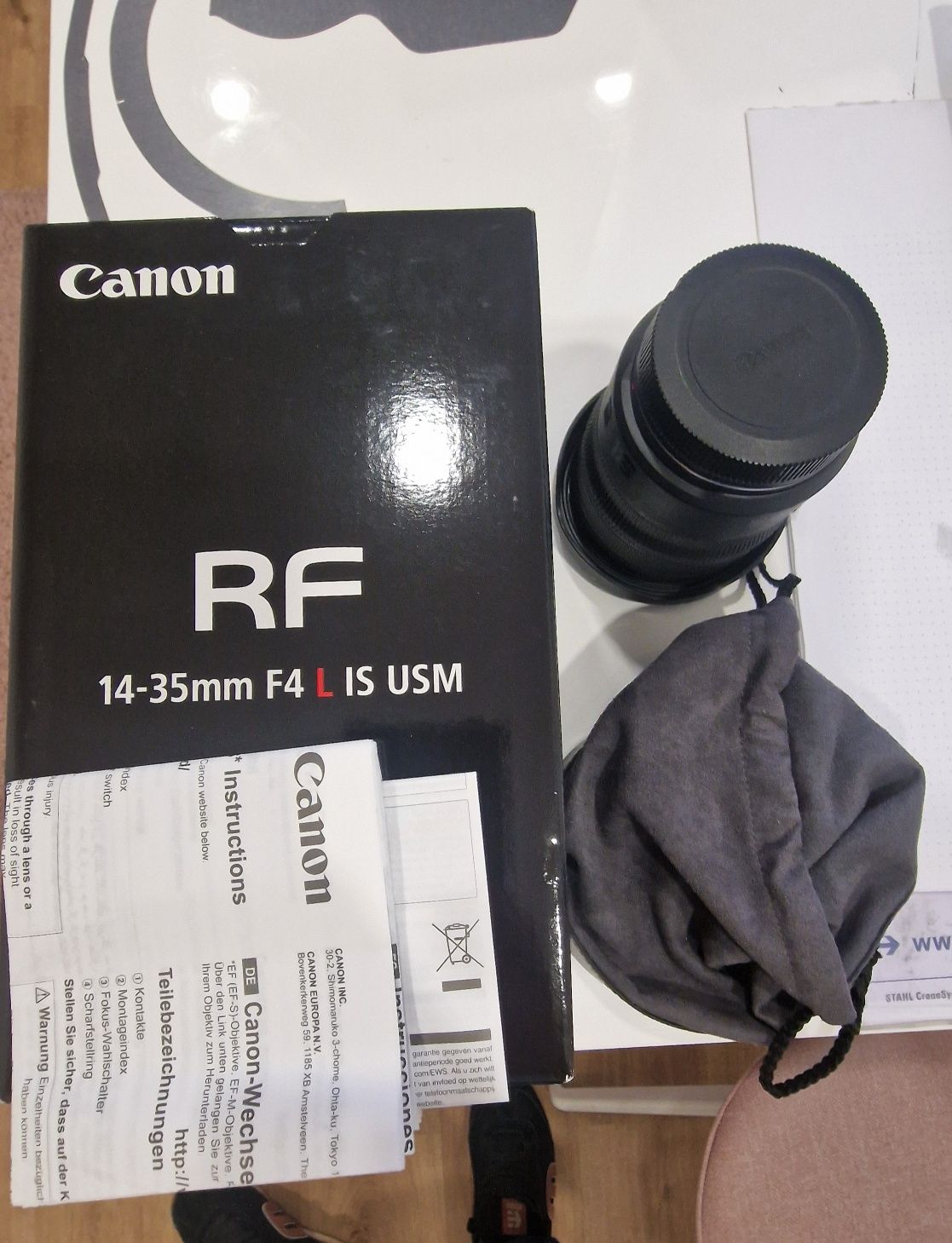 Canon RF 14-35mm f4 L USM Usada c/nova na caixa.