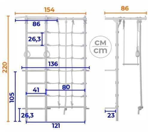 Drabinka gimnastyczna biała dla dziecka Next 5