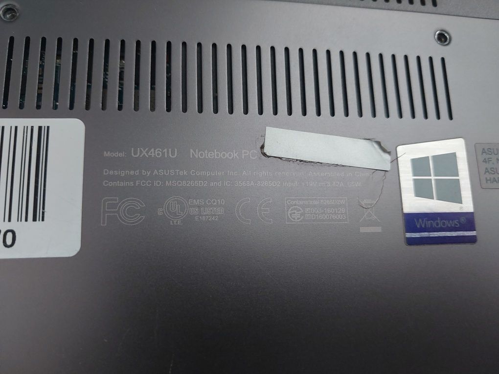 laptop Dotykowy Asus UX 461U i7-8550U|16GB/NVIDIA MX 150|14" WIN10