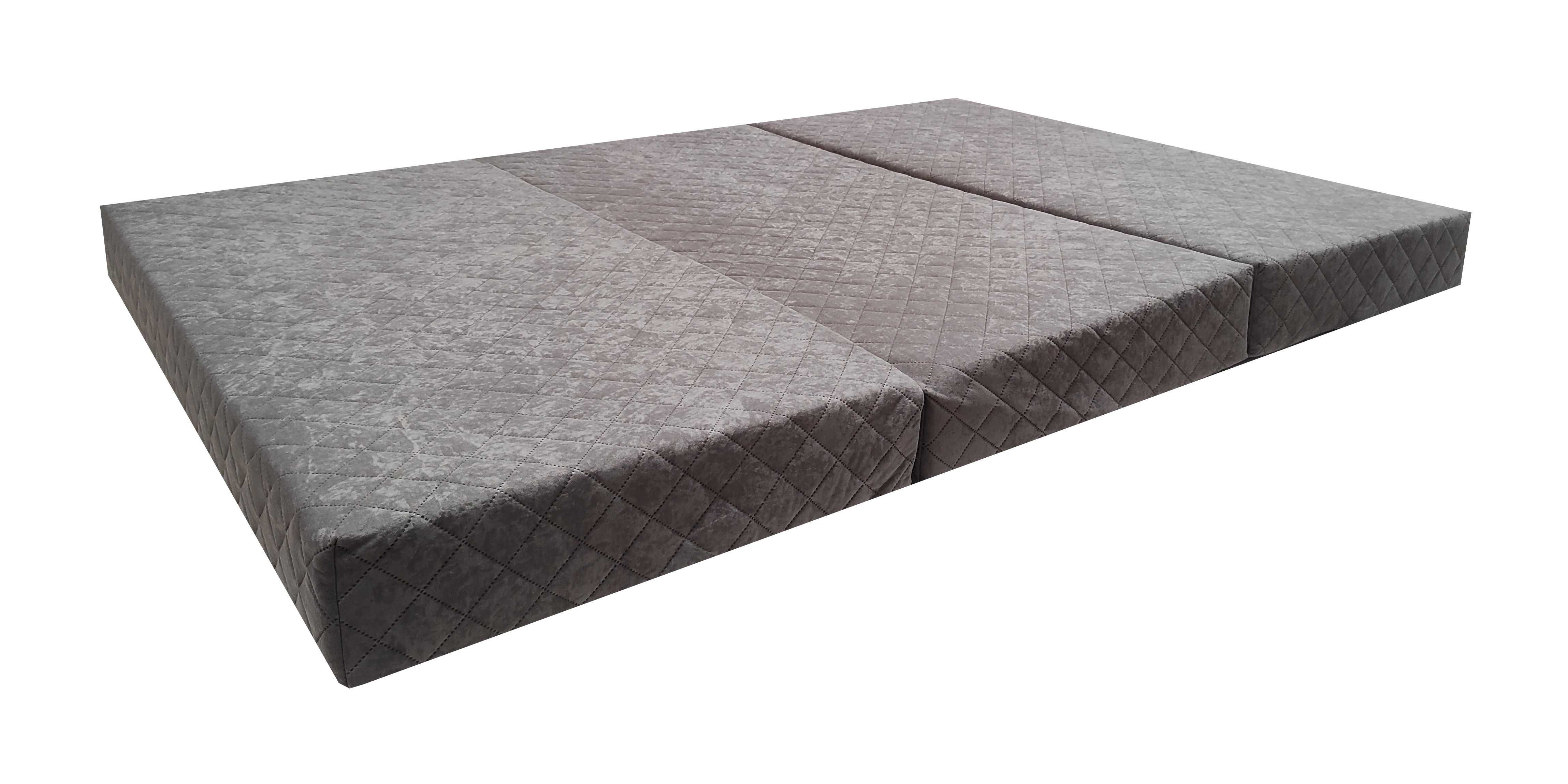 Materac składany gr.15cm! Szary 140x195 kanapa fotel pufa