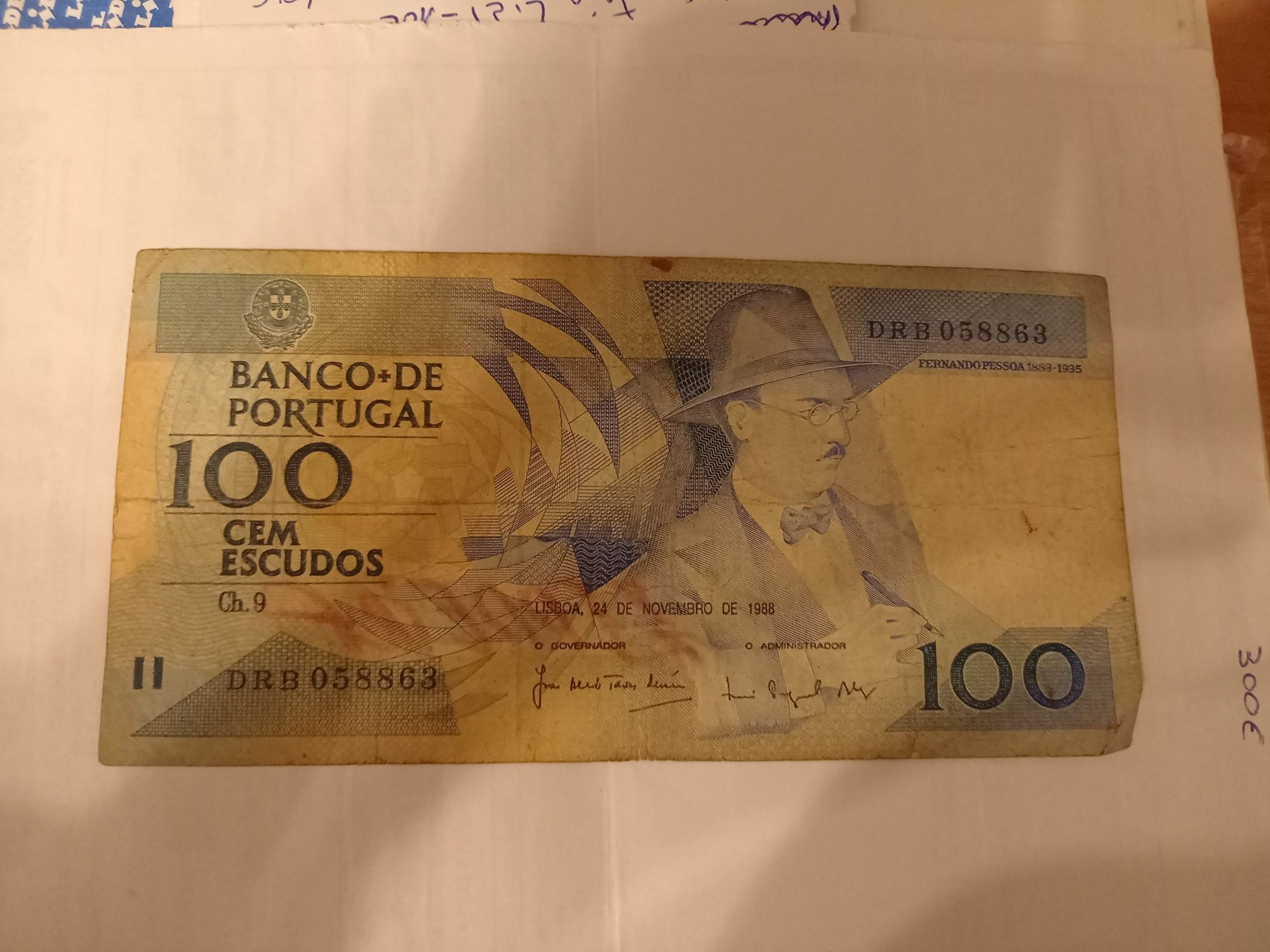 Nota de 100 escudos