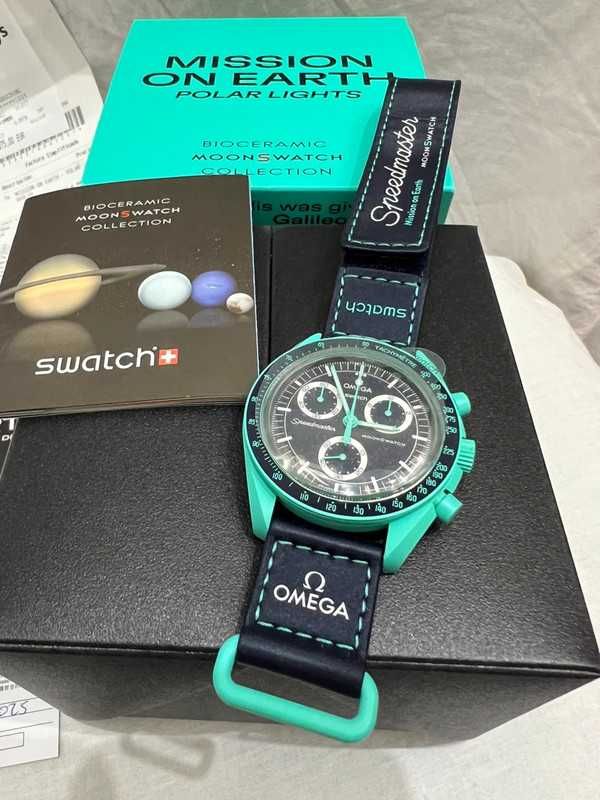 Omega x Swatch SO33L103 Polar Light - Gradienty Kolorów Polarnych