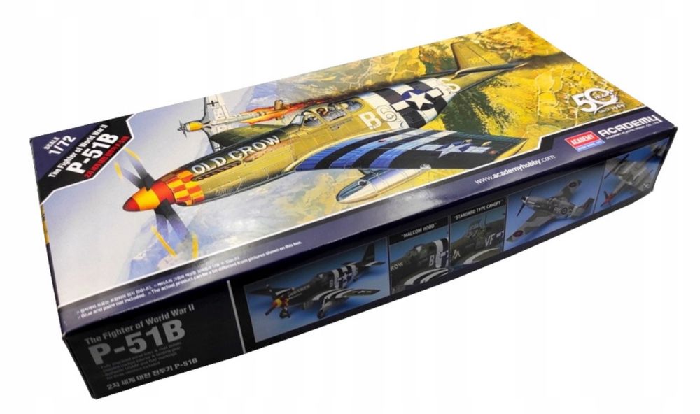 Academy 12464 samolot P-51B Mustang model do sklejania 1:72