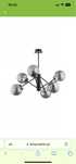 Lampa wisząca Nancy czarno-srebrna 6 x E14 Alfa