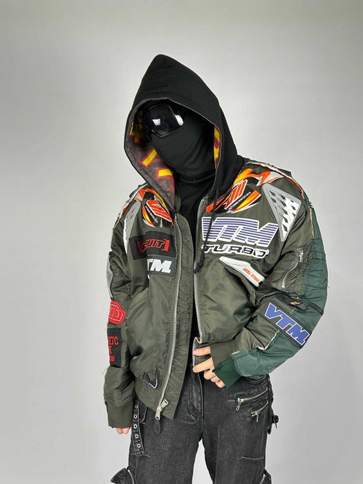 Vetements Green Navy Alpha Industries Bomber бомбер куртка зелена S M