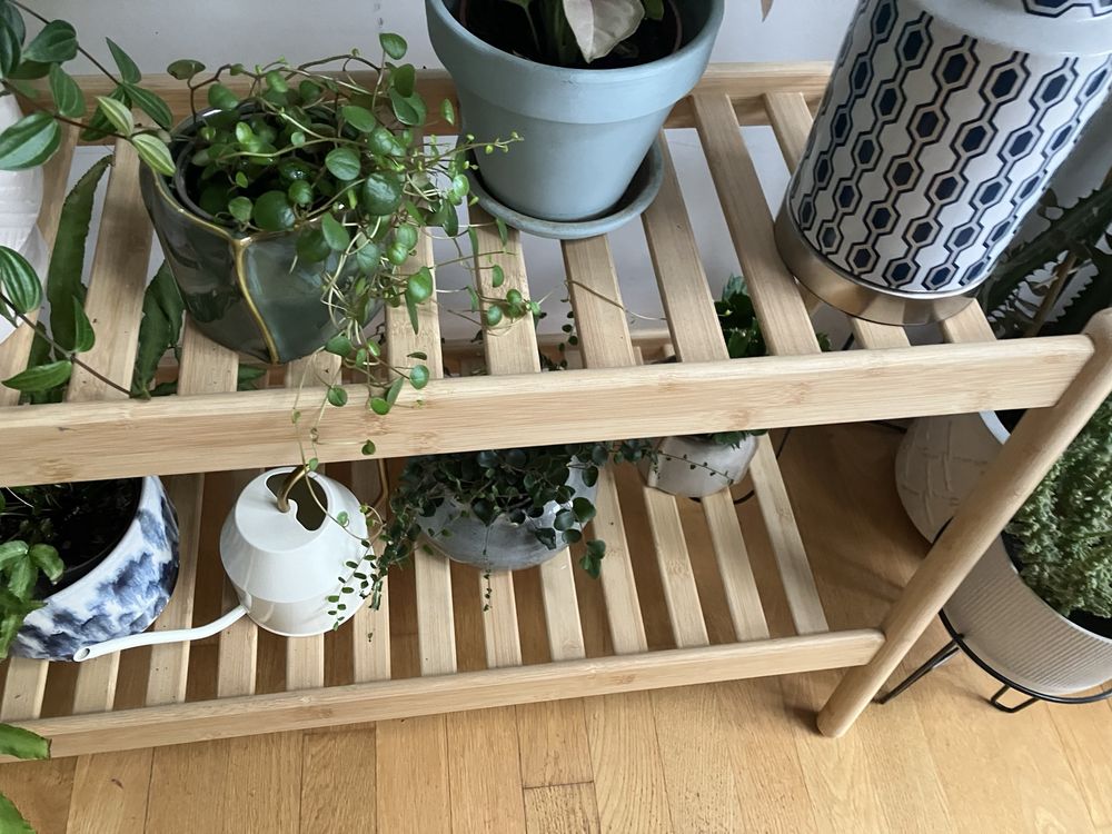 Ikea Daksjus bambusowy stojak na kwiaty