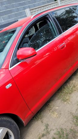 Drzwi lewy przód Audi A6 C6 LZ3M lewe przednie czerwone