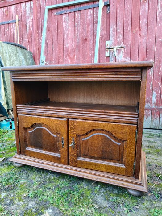 Komoda rtv zabytkowa litego drewno