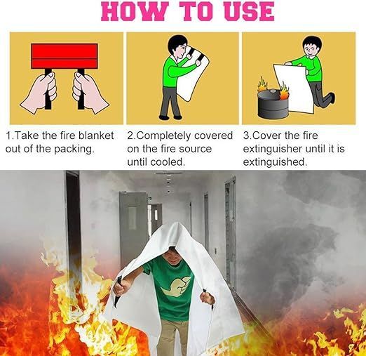 fire blanket koc gaśniczy z włókna szklanego 1mx1m