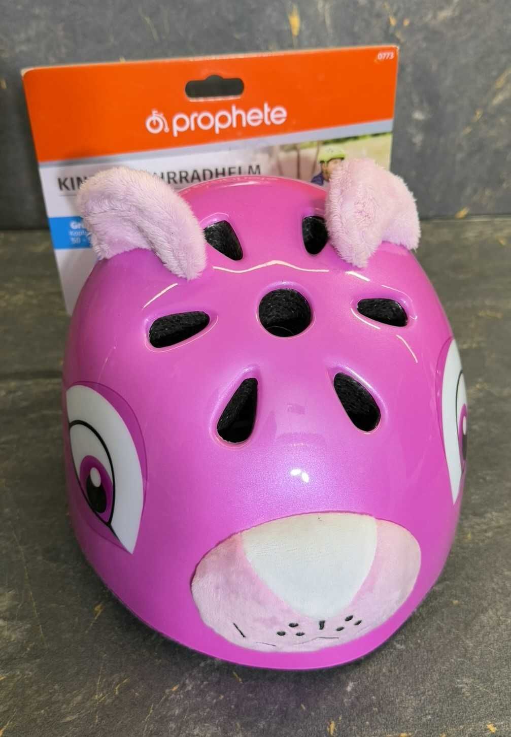 Kask rowerowy dziecięcy z motywem zwierzęcym różowy rozmiar S