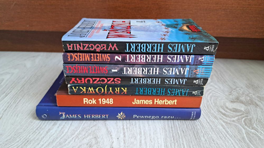 6x James Herbert Święte miejsce Szczury Kryjówka Pewnego razu Rok 1948