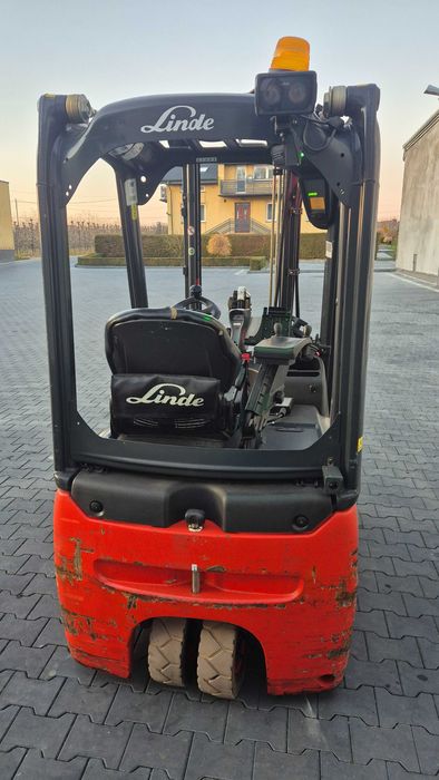 Wózek widłowy LINDE E12, duplex, elektryczny, przesuw