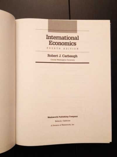 Robert J. Carbaugh - International Economics