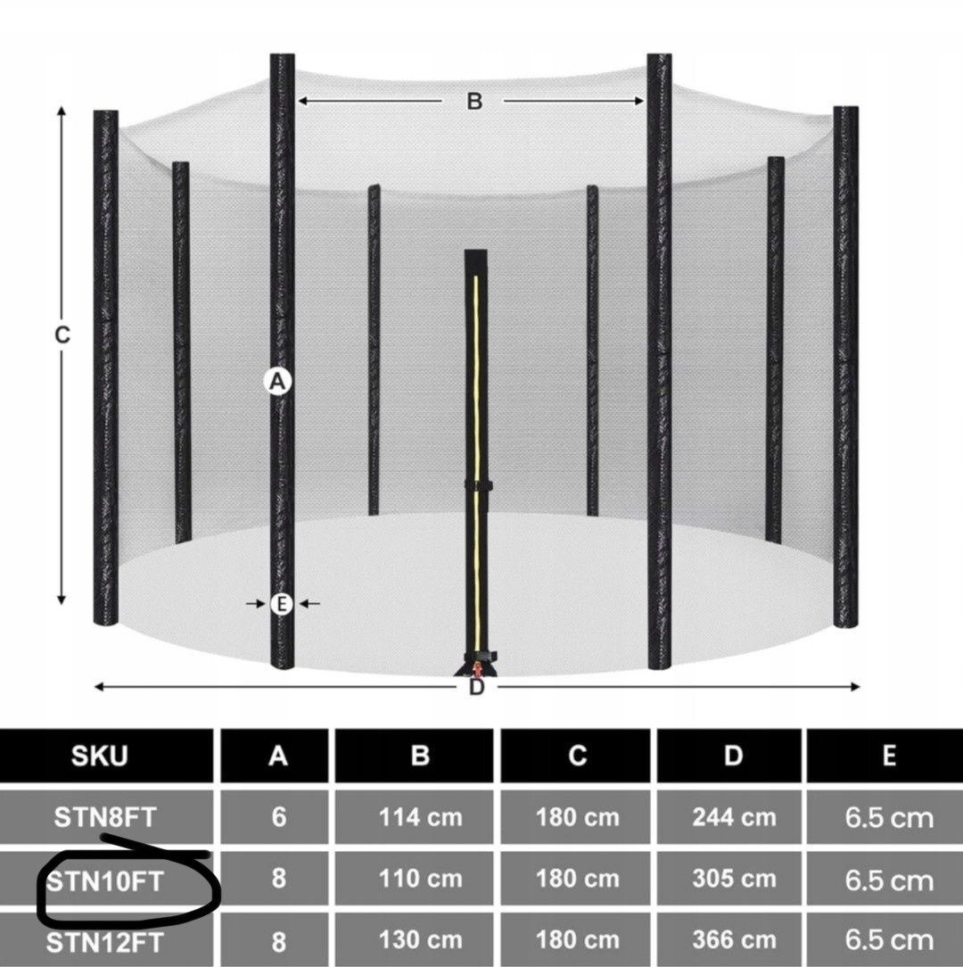 Siatka do trampoliny 305cm