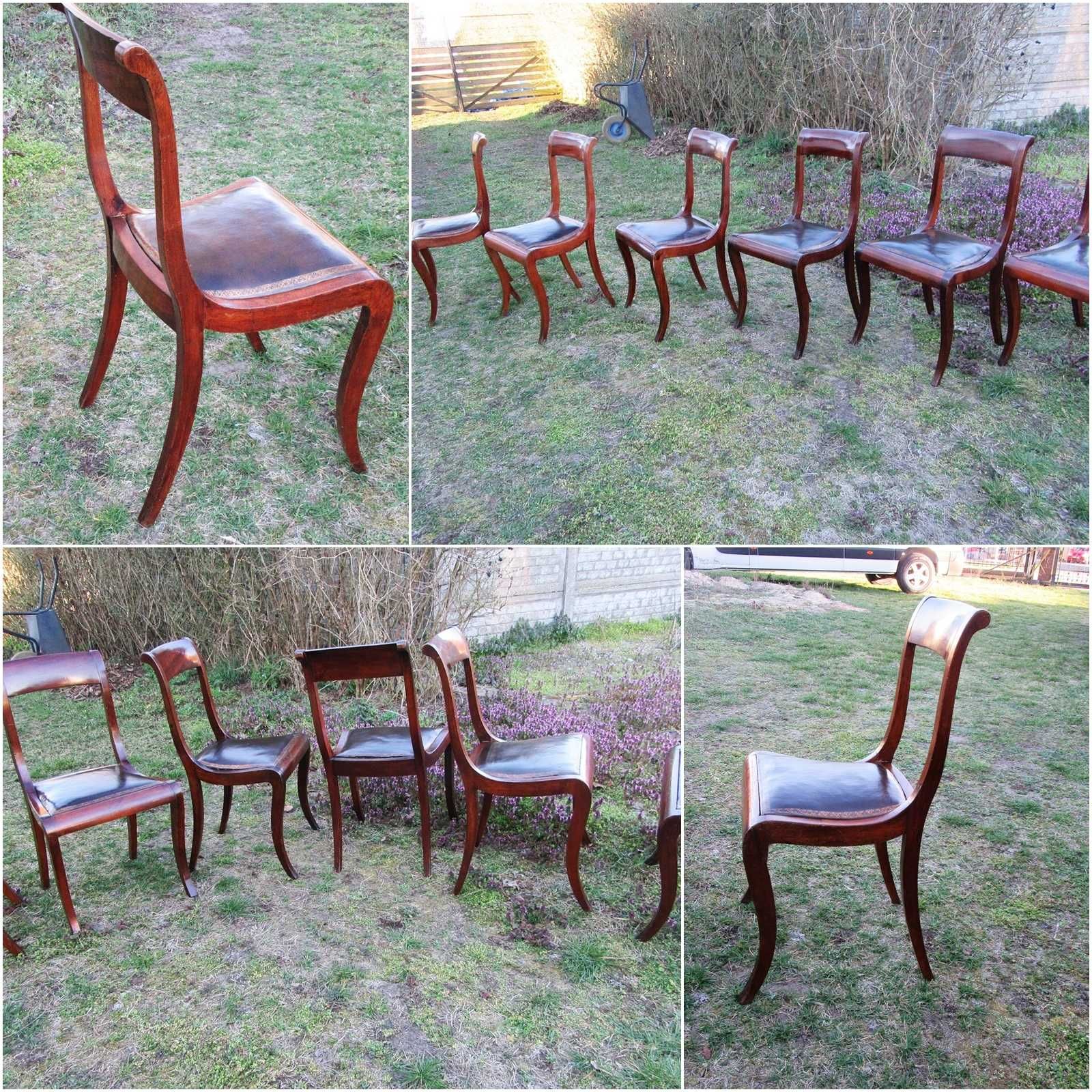 7x krzesła Biedermeier