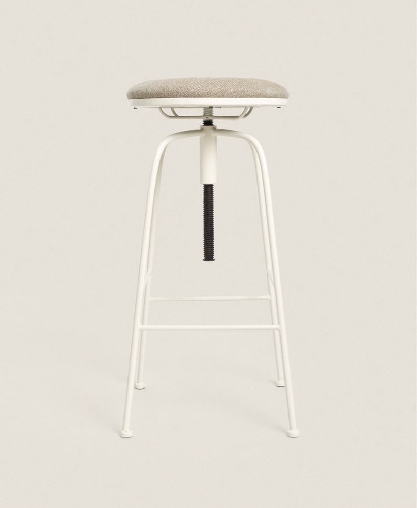 Banqueta Alta Giratória Linho Zara Home NOVO