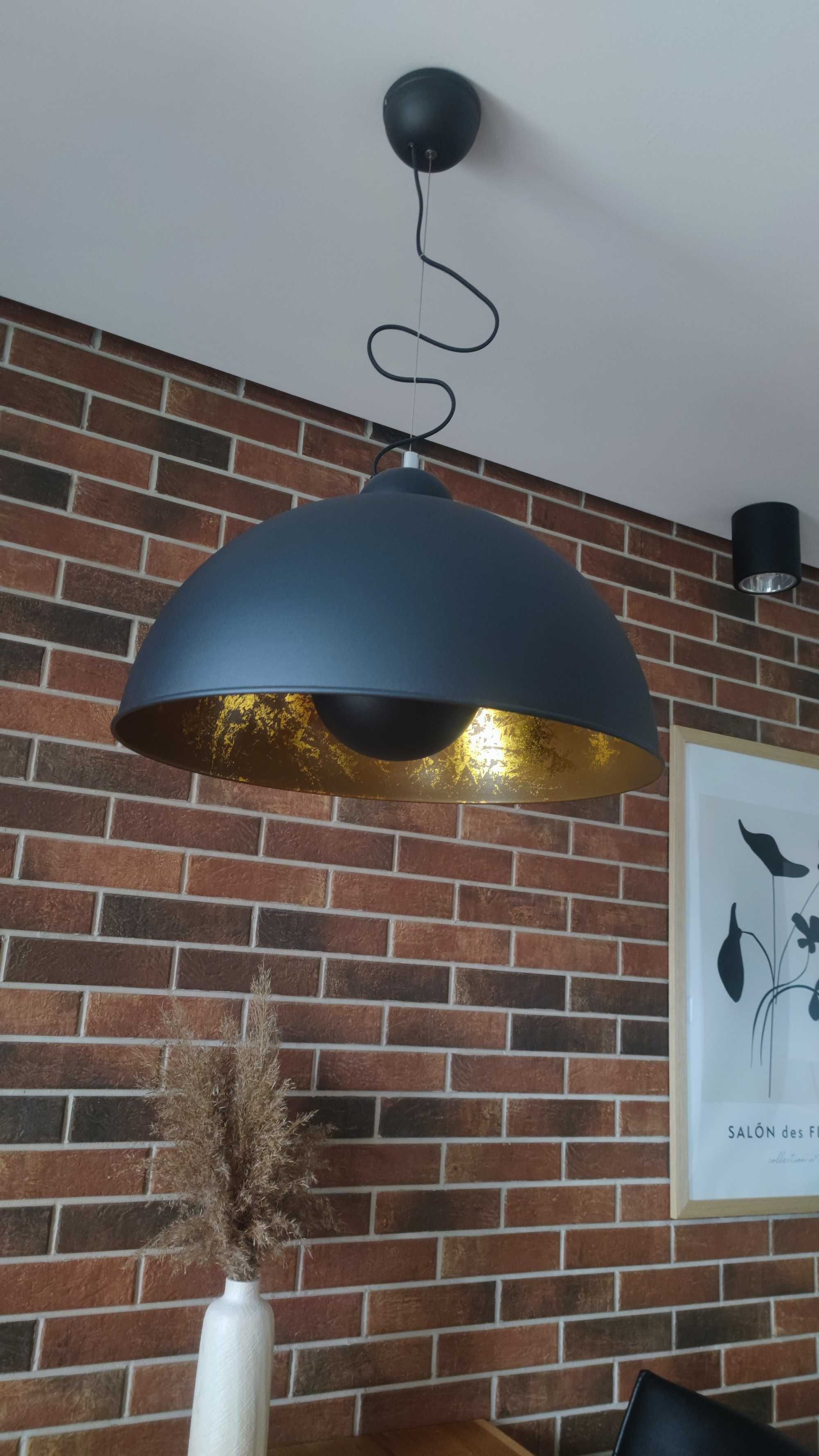 Lampa sufitowa loft czarno złota