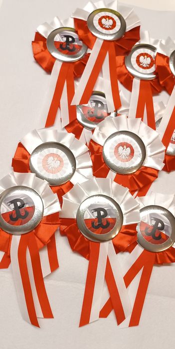 Plakietki Polska na święto niepodległości