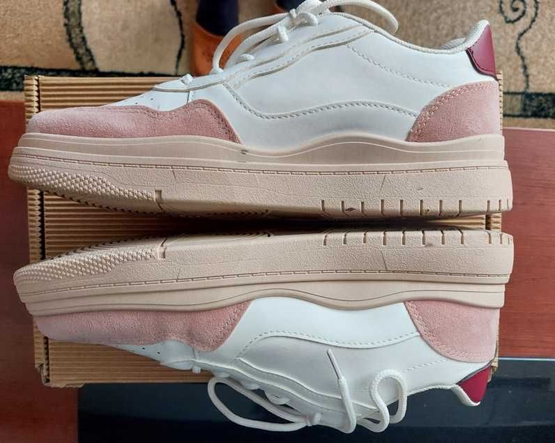 Sneakersy Sinsay różowe beżowe białe 38