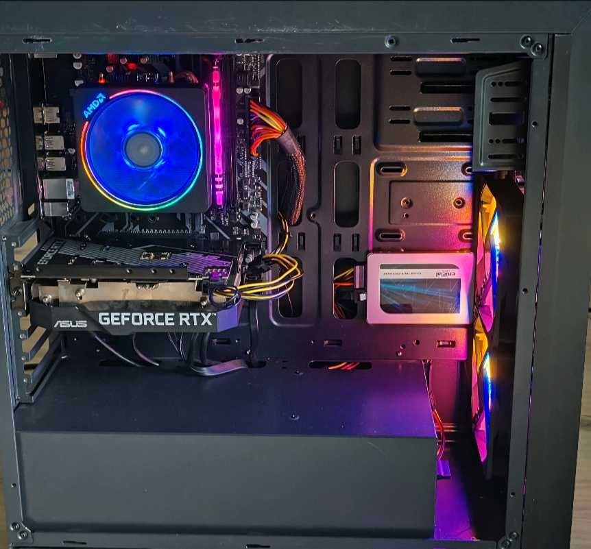Komputer RTX3060/Ryzen 5/16GB DDR4/SSD/RGB GRY, DLSS 3