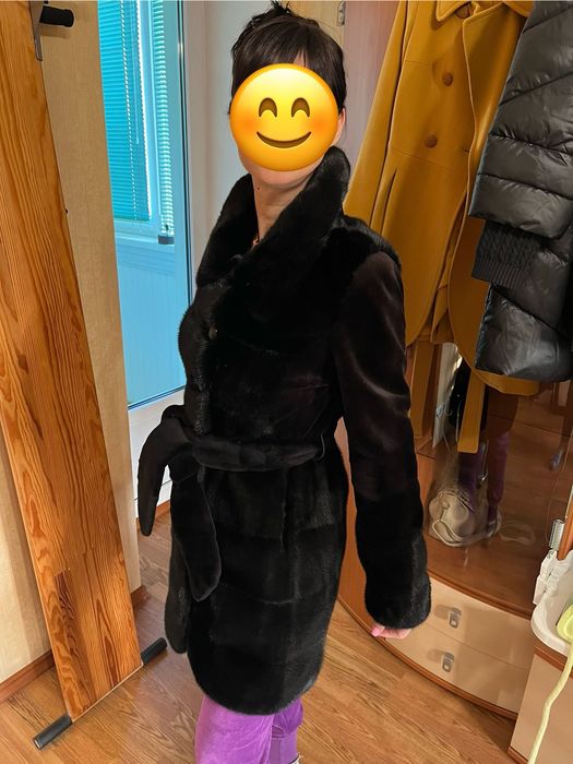 Шуба норкова чорна ексклюзивна
