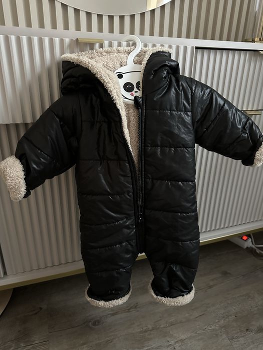 I love milk kombinezon zimowy ocieplany czarny 62-68
