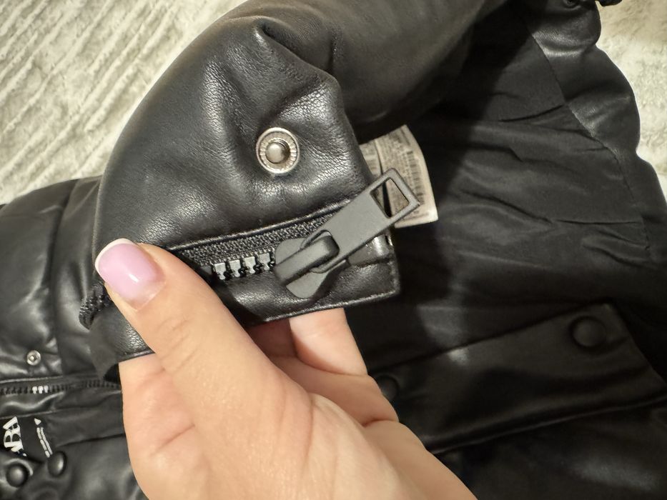Жилетка Zara зара кожаная жилетка