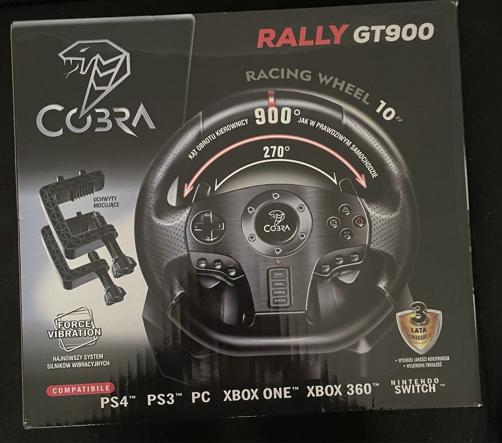 Kierownica Cobra Rally GT900 (PC, XBOX, PLAYSTATION, NINTENDO)