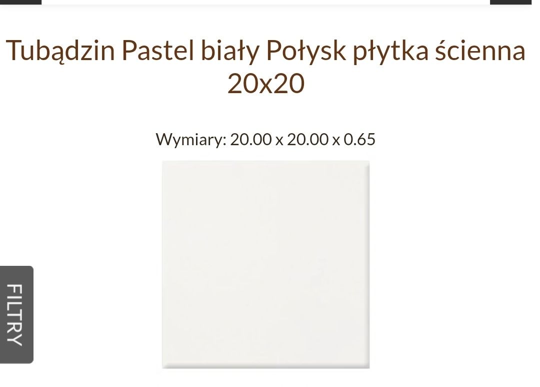 Płytki ścienne białe Tubądzin