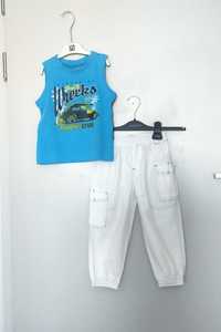 spodnie chłopięce oraz bluzka, rozmiar 92-98 cm