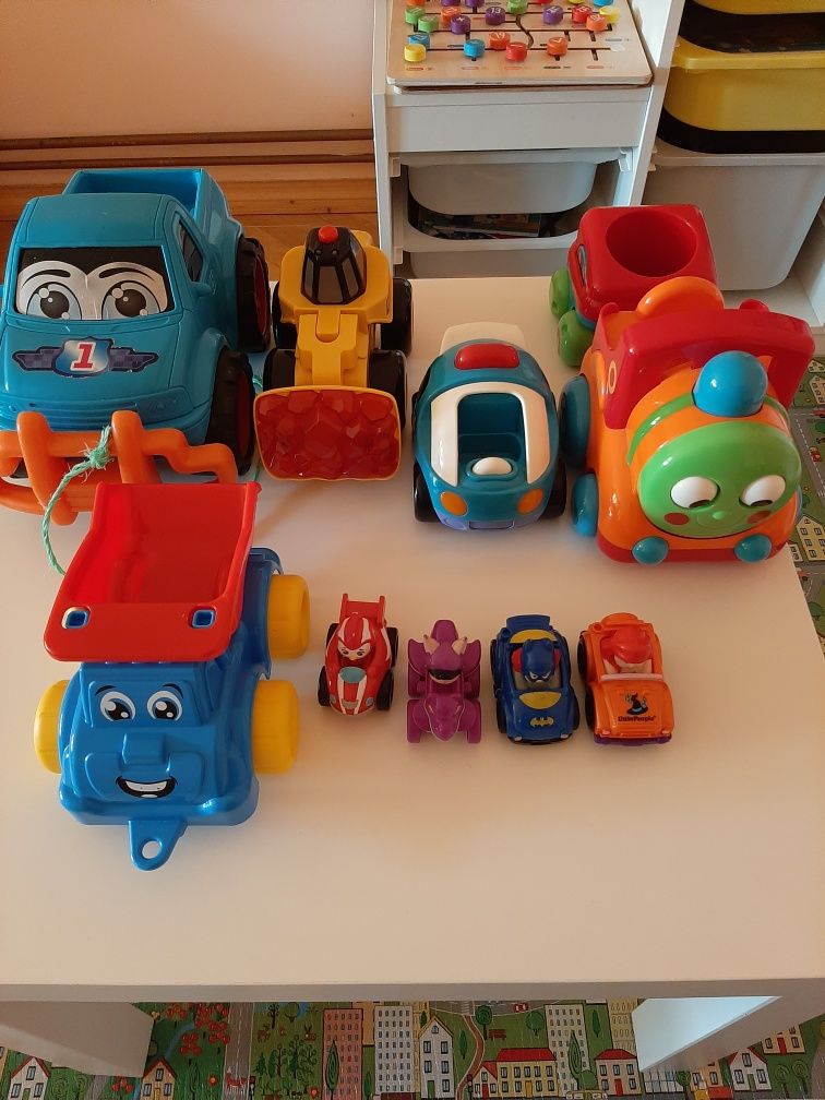 Машинки,поліція,паровозик,fisher price,джип,екскаватор