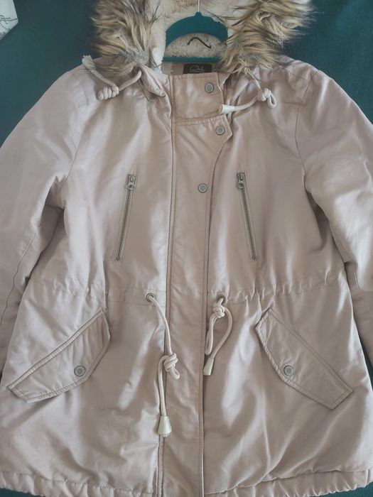 Kurtka zimowa damska 42 L/XL C&A beżowa krótka parka