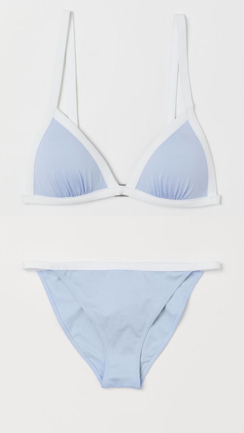 Нереально крутий васильковий роздільний купальник від h&m
