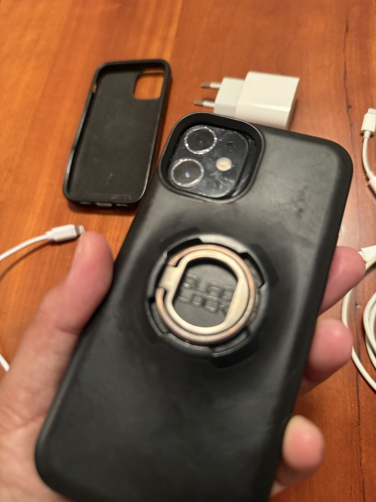 Iphone 12 mini preto (inclui adaptador, cabos e capa quadcore)