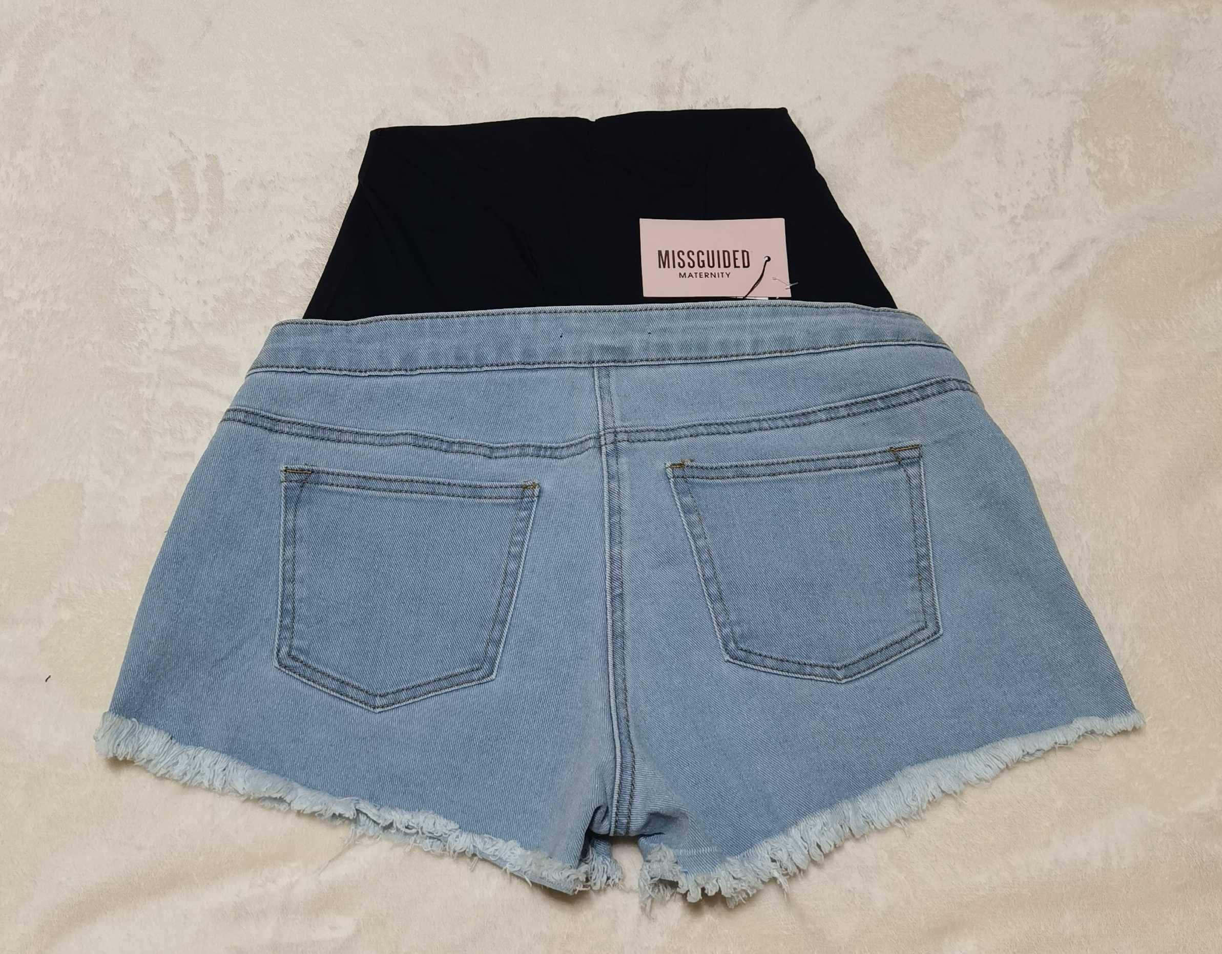 Missguided jeansowe szorty ciążowe rozm. 36