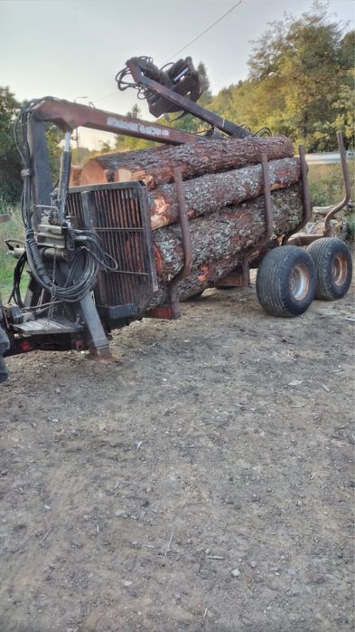 Grua com Reboque florestal