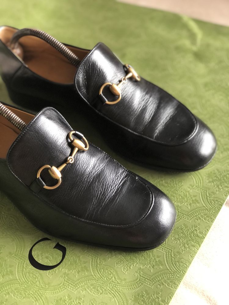 Gucci piękne czarne mokasyny skóra roz 7/41