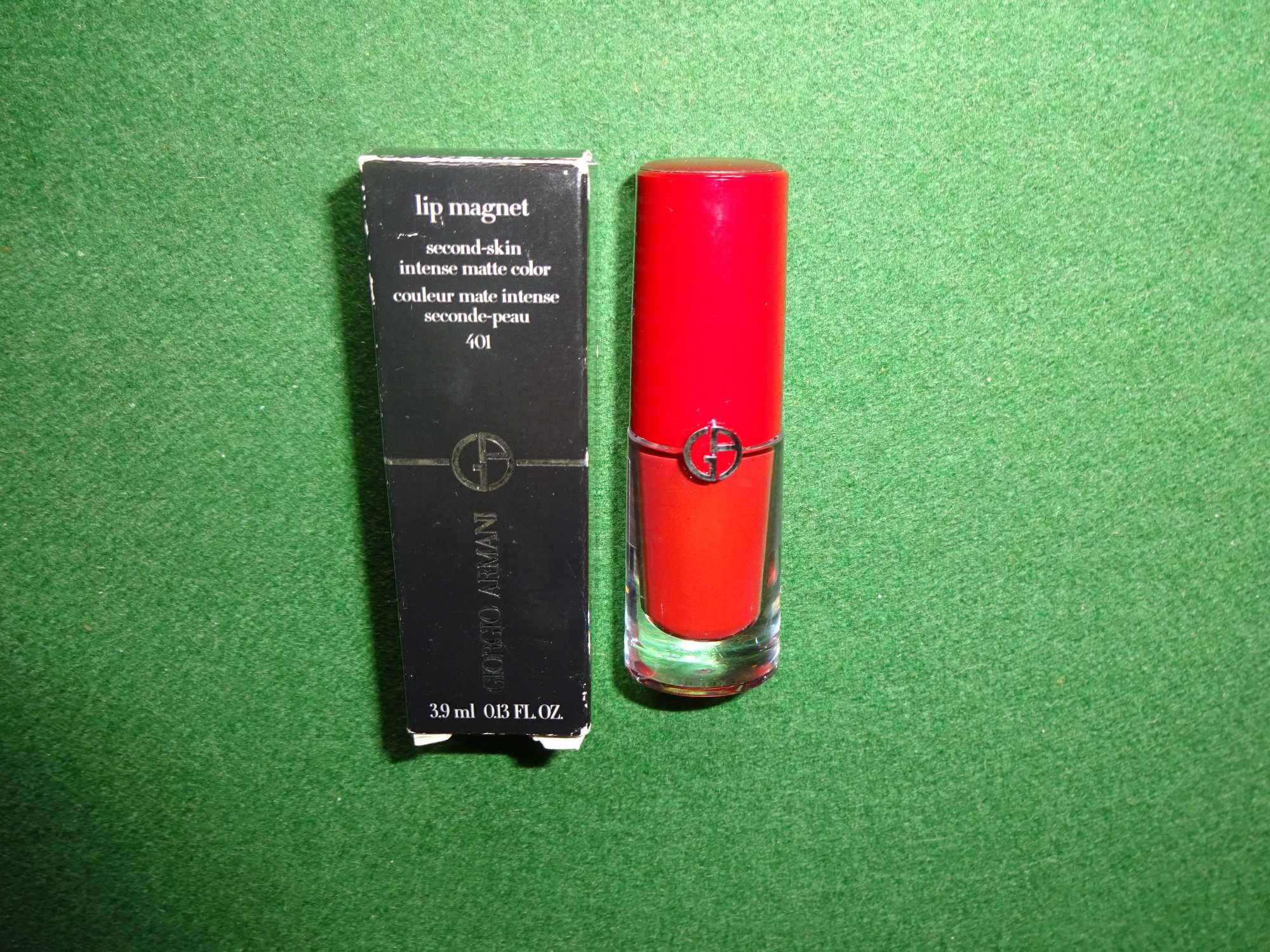 GIORGIO ARMANI Lip Magnet Scarlatto Red 401 czerwona pomadka