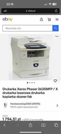 Drukarka Xerox Phaser 3635MFP i toner odbiór osobisty
