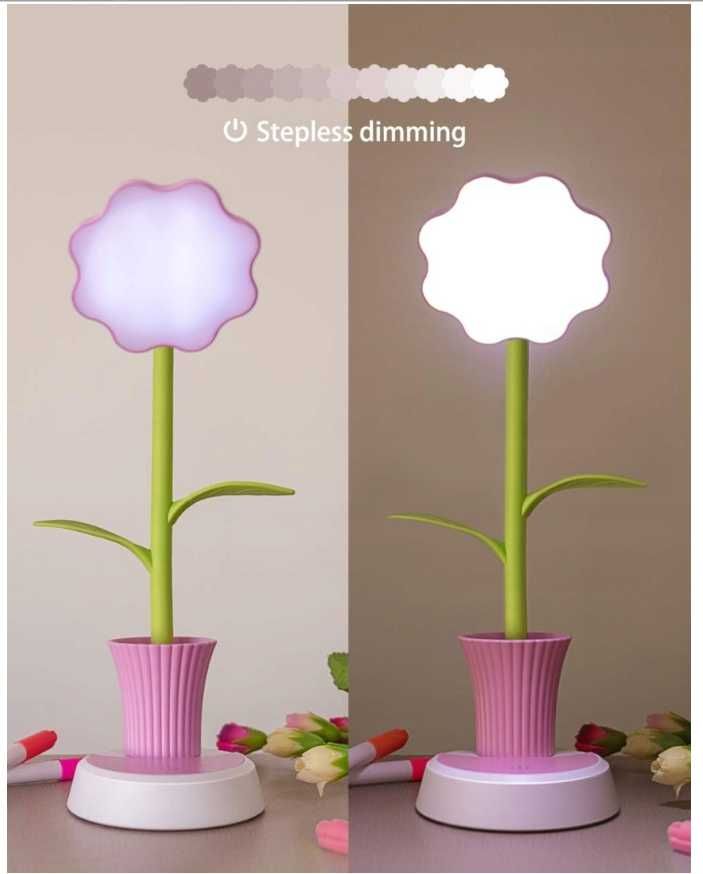 Lampka LED biurkowa bezprzewodowa elastyczna ładowana ściemniana