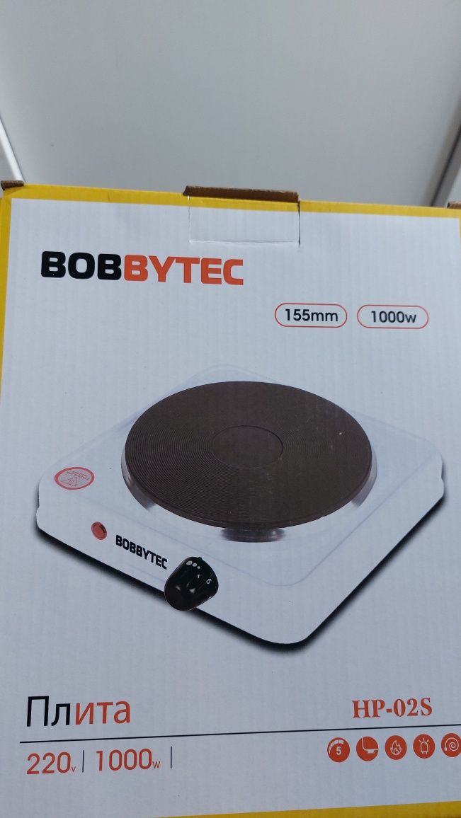 Электрическая плита BobbyTec на 1 конфорку 1000W