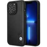 Etui BMW Leather Blue Dots na iPhone 14 Pro - czarne
