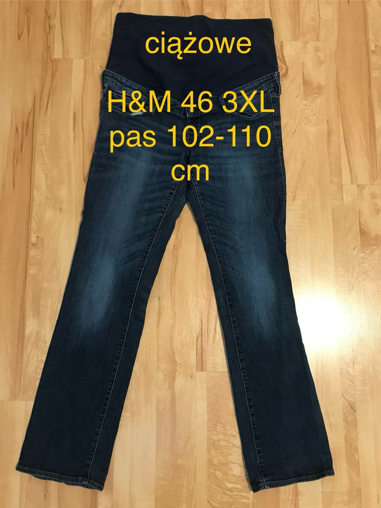 H&M Mama 46 3XL ciążowe grabatowe spodnie jeansy dżinsy