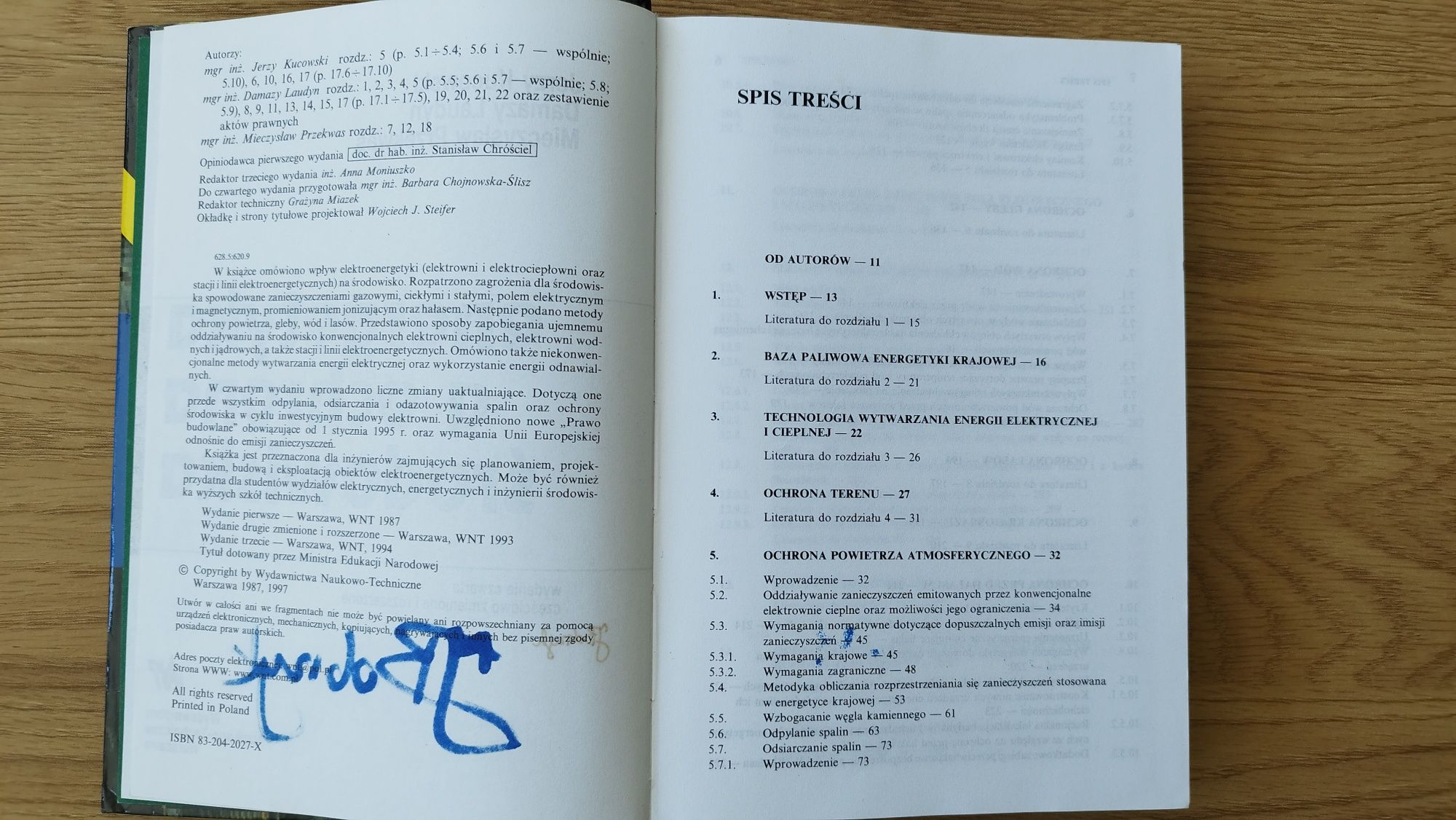 "Energetyka a ochrona środowiska" J. Kucowski, D. Laudyn, M. Przekwas