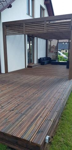 Deska tarasowa 28x145 Linax BRUN gotowana w oleju 25lat  PROMOCJA!
