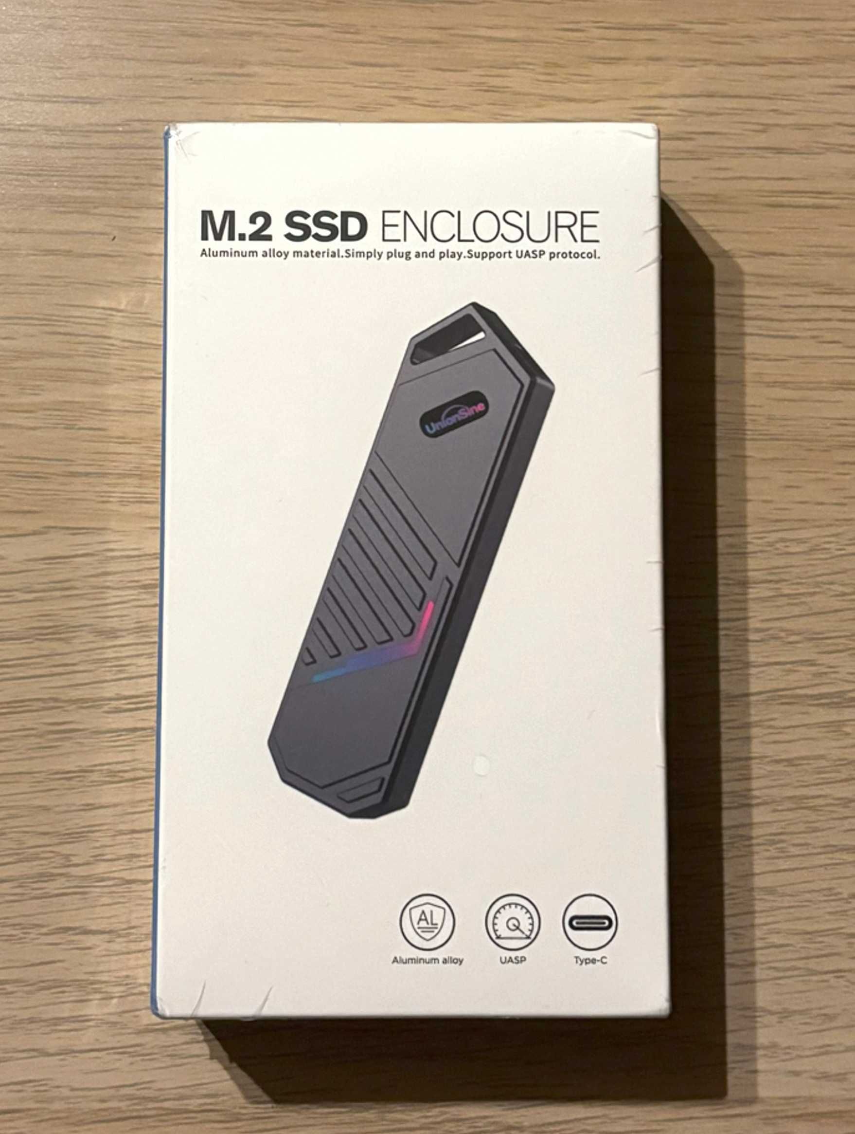 Obudowa dysku SSD M.2 NVMe USB-C 3.2 10Gbps LED