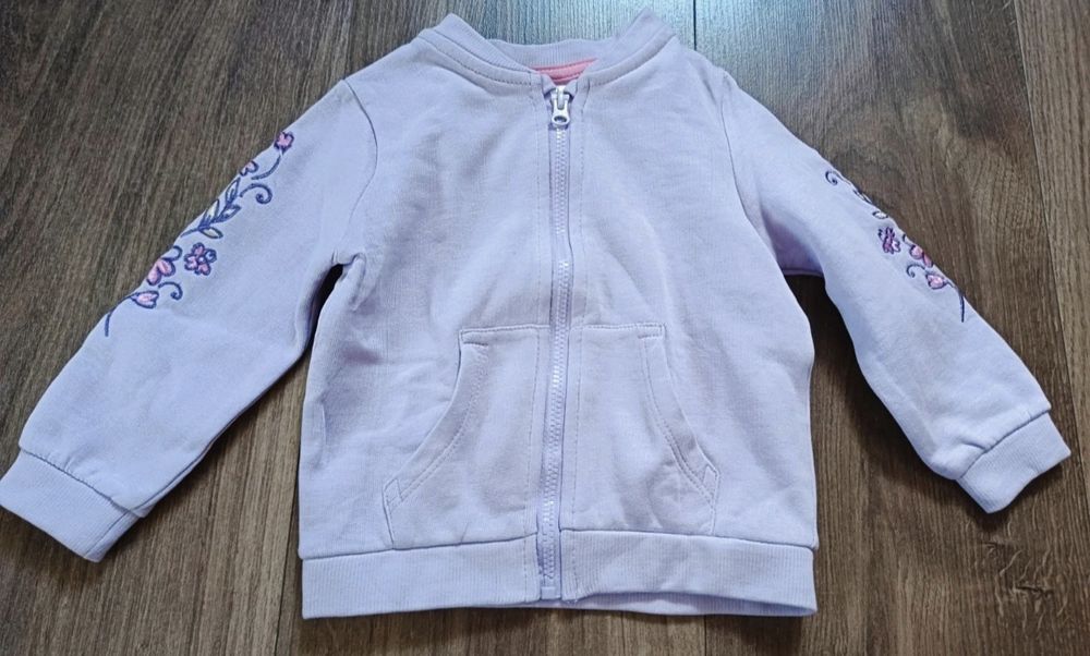 Bluza dziewczęca na suwak, rozmiar 74